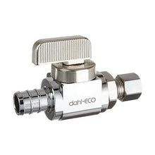 dahl dahal-Eco™ mini-ball™ 511-PX3-30 Straight Supply Stop, 1/2 x 1/4 in Nominal, PEX x Compression End Style, Brass Body, Polished Chrome, Domestic