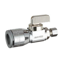 dahl dahal-Eco™ mini-ball™ QUICK-GRIP™ 511-QG3-30 Straight Supply Stop, 1/2 x 1/4 in Nominal, Push-Fit x Compression End Style, Brass Body, Polished Chrome, Domestic