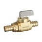 1/2" Straight In-Line Stop and Isolation Valve - Brass - PEX