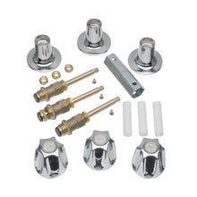 Tub/Shower 3-Handle Remodeling Kit - Brass - Polished Chrome