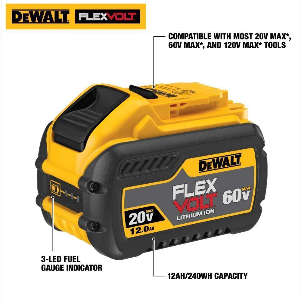 DeWALT® 20V/60V MAX* FLEXVOLT™ DCB609-2 Battery Pack, 9 Ah Li-Ion Battery, 20/60 V AC Charge, For Use With DeWALT® 20 V MAX*, 60 V MAX* and 120 V MAX* Tools