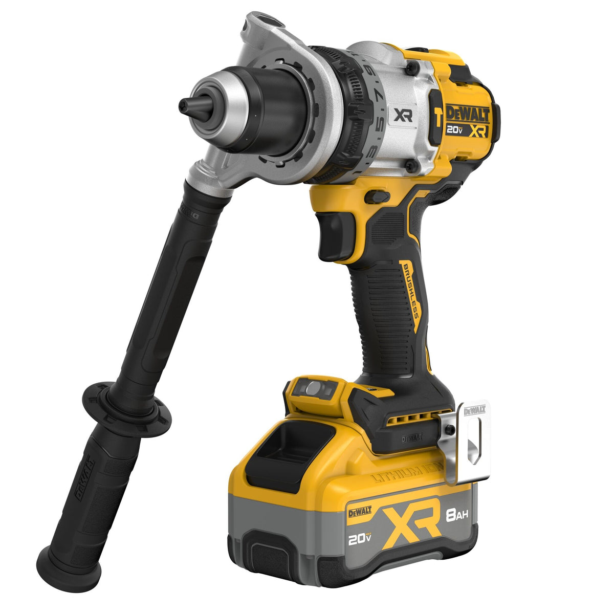 DeWALT® DCD1007WW1 Brushless Cordless Hammer Drill Kit, 1/2 in Chuck Metal Ratcheting Chuck, 20 V DC