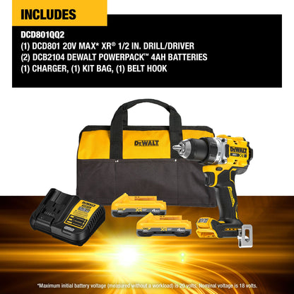 Cordless Drill Kit - 9.921" L - 20 V DC