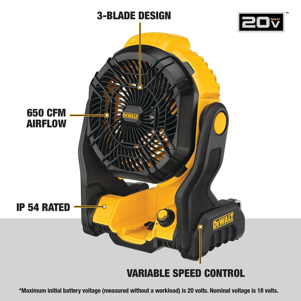 Cordless Jobsite Fan - Bare Tool - 20 V
