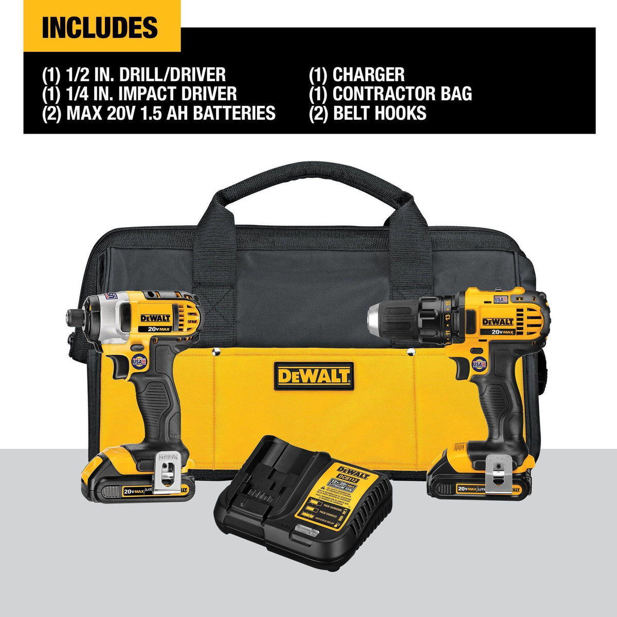 Compact Cordless Combination Kit - 20 V DC