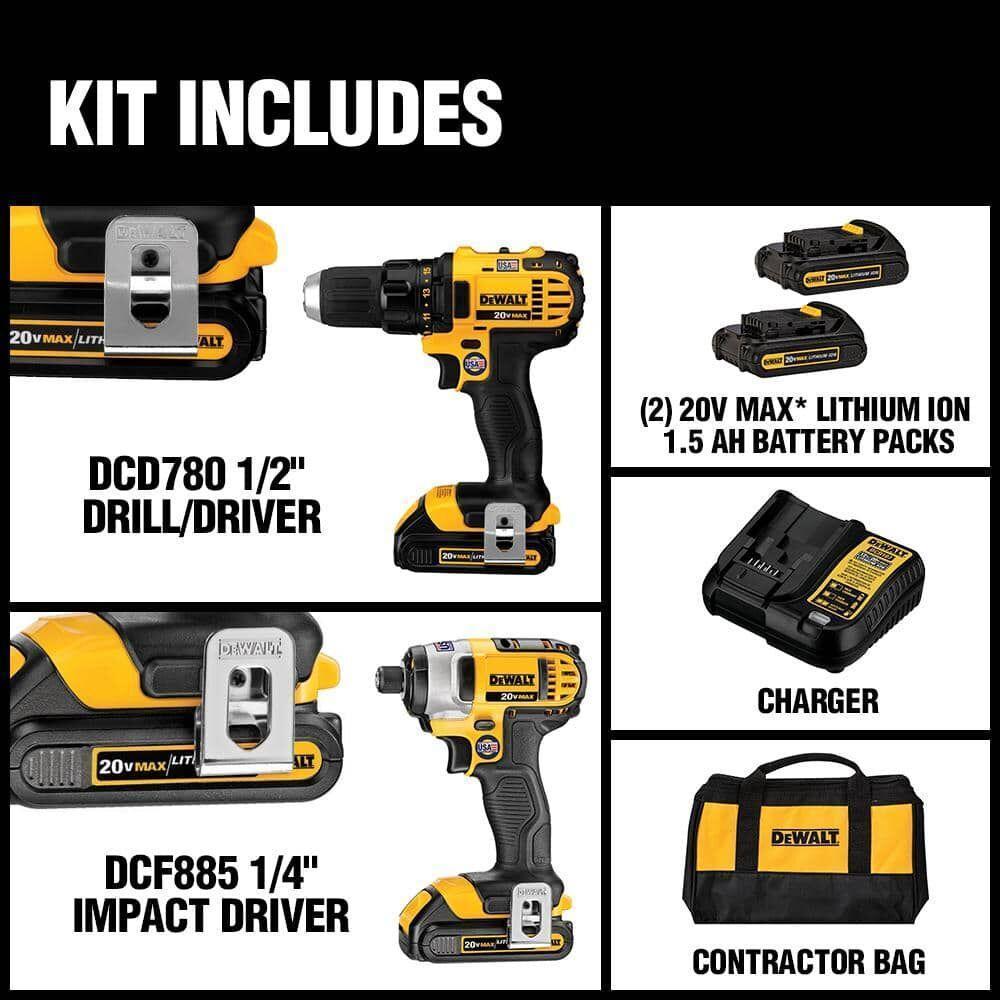 Compact Cordless Combination Kit - 20 V DC