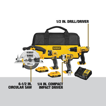 Cordless Combination Kit - 20 V - 4 Pieces