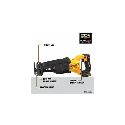 Brushless Cordless Reciprocating Saw - Bare Tool - 20 V