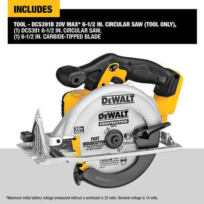 Cordless Circular Saw Kit - 6-1/2" Dia Blade