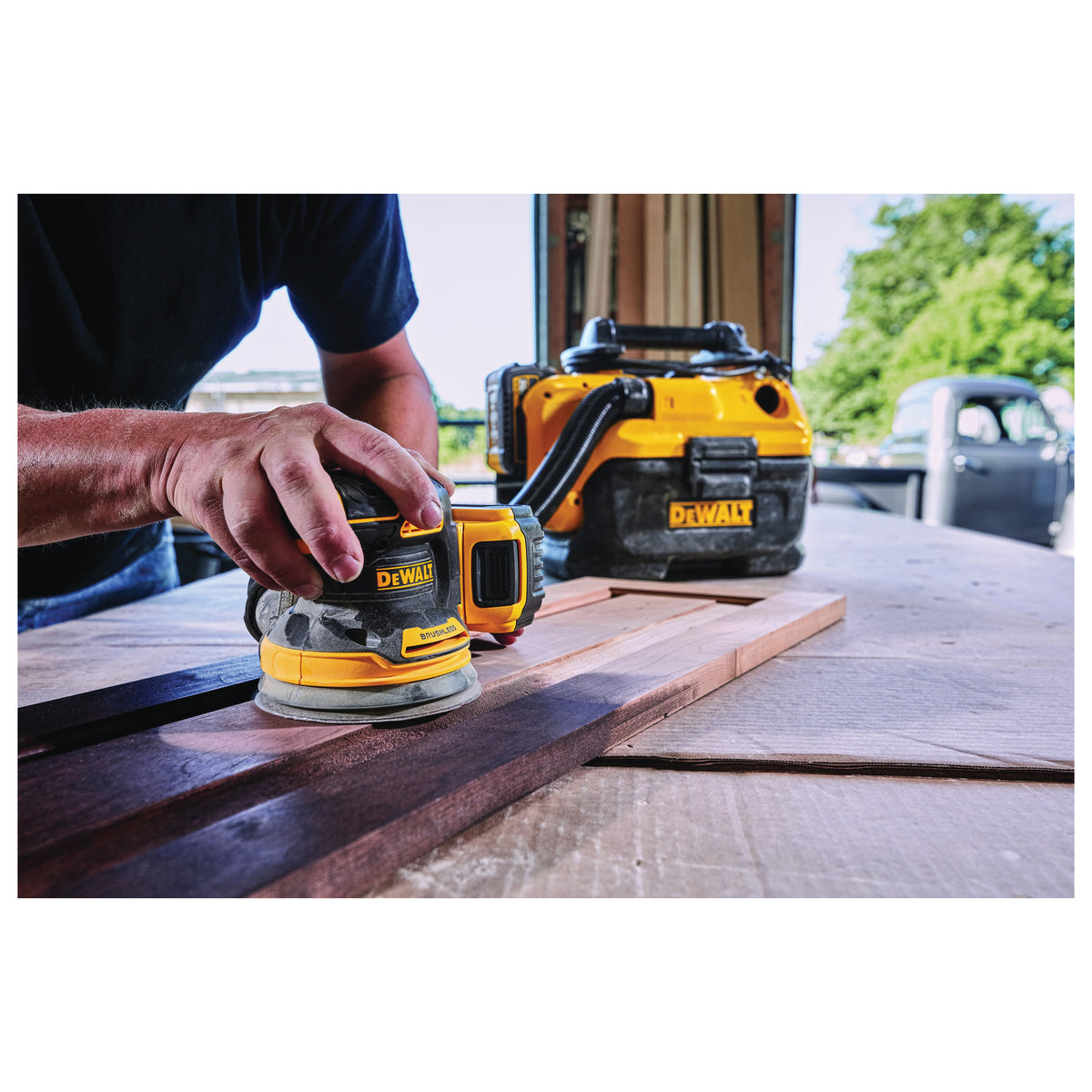 Random Orbit Cordless Sander Kit - 5" Dia Wheel - 20 V AC