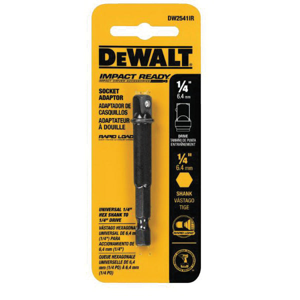 Hex Shank Socket Adapter - Steel - Black Oxide