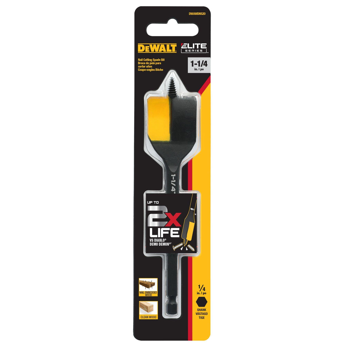 1-1/4" Drill Bit - Carbon Steel - Spade