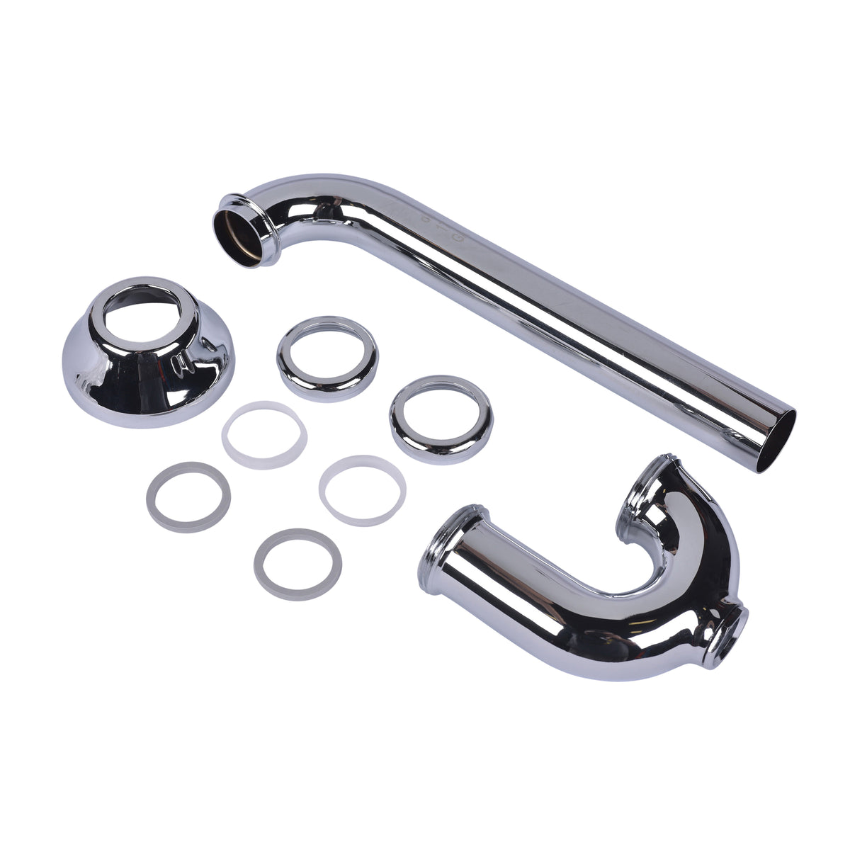 Dearborn® 507-1 Semi-Cast P-Trap, 1-1/4 x 12 in Nominal, 1-1/4 in Inlet x 1-1/4 in Outlet, Brass, Compression Gasket Connection, Import