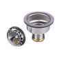 Dearborn® 18BN Sink Basket Strainer, 3-3/4 in OAL, Stainless Steel, Polished Chrome, Import
