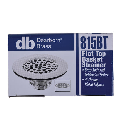 Flat Top Sink Basket Strainer - Brass