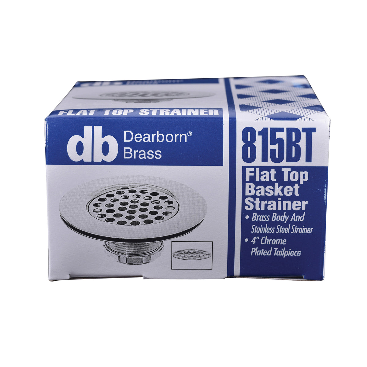 Flat Top Sink Basket Strainer - Brass