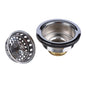 Spin-N-Lock Sink Basket Strainer - Brass - Polished Chrome