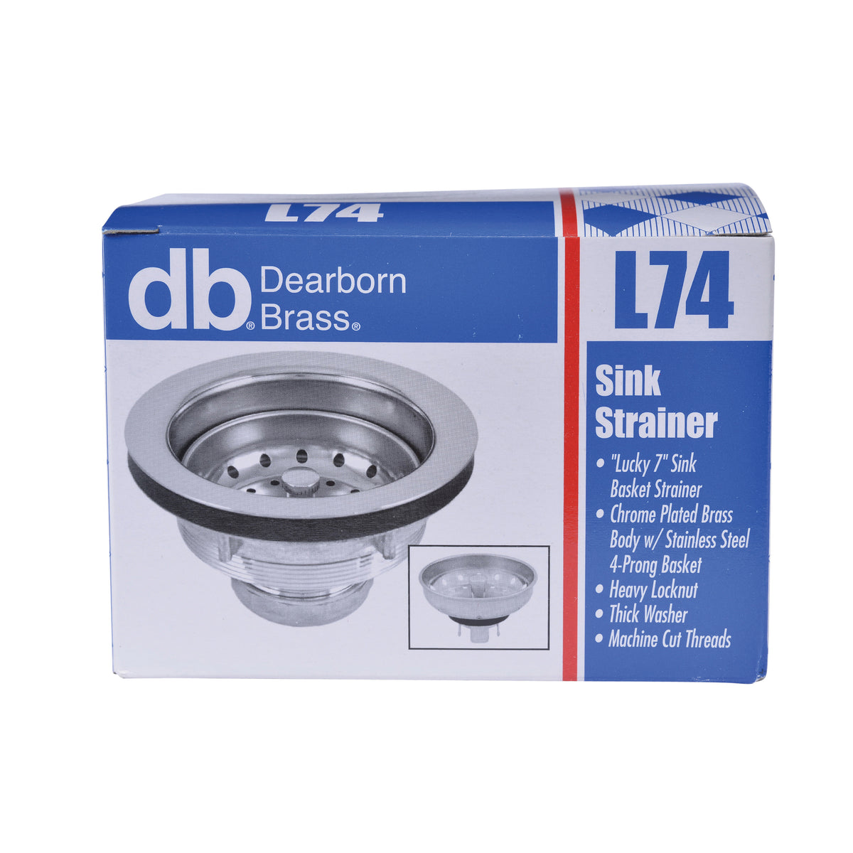 Lucky 7 - Sink Basket Strainer - Brass - Polished Chrome
