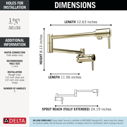 Pot Filler - Polished Nickel