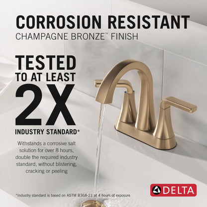 Lineax - Centerset Bathroom Faucet - Champagne Bronze - Zinc