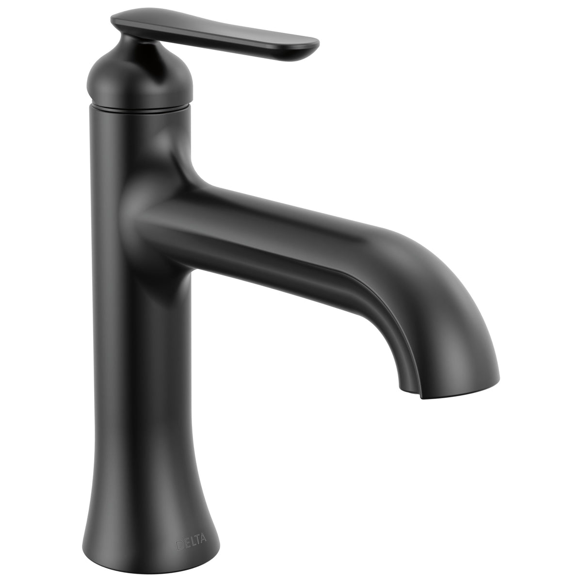 DELTA® 545-BLLPU-DST Bonacci™ Bathroom Faucet, Commercial/Residential, 1.2 gpm Flow Rate, 3-11/16 in H Spout, 1 Handles, Pop-Up Drain, 1 or 3 Faucet Holes, Matte Black