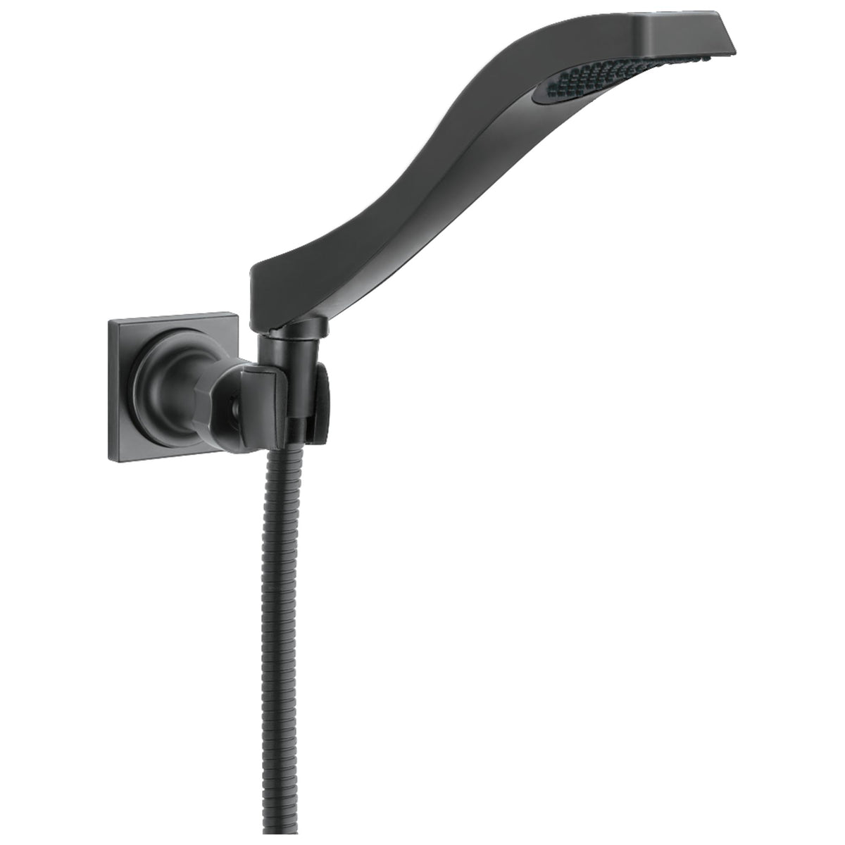DELTA® 55051-BL Dryden™ Adjustable Hand Shower, 1-Function Shower Head, 1.75 gpm Flow Rate, 60 to 82 in L Hose, 1/2 in - 14 NPSM Connection, Matte Black, Import
