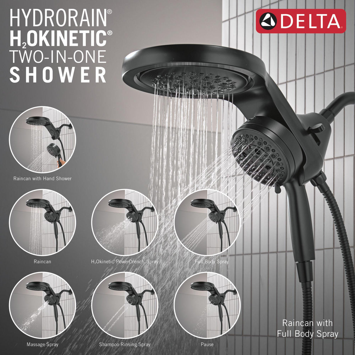 Shower Head - Matte Black - 1.75 GPM