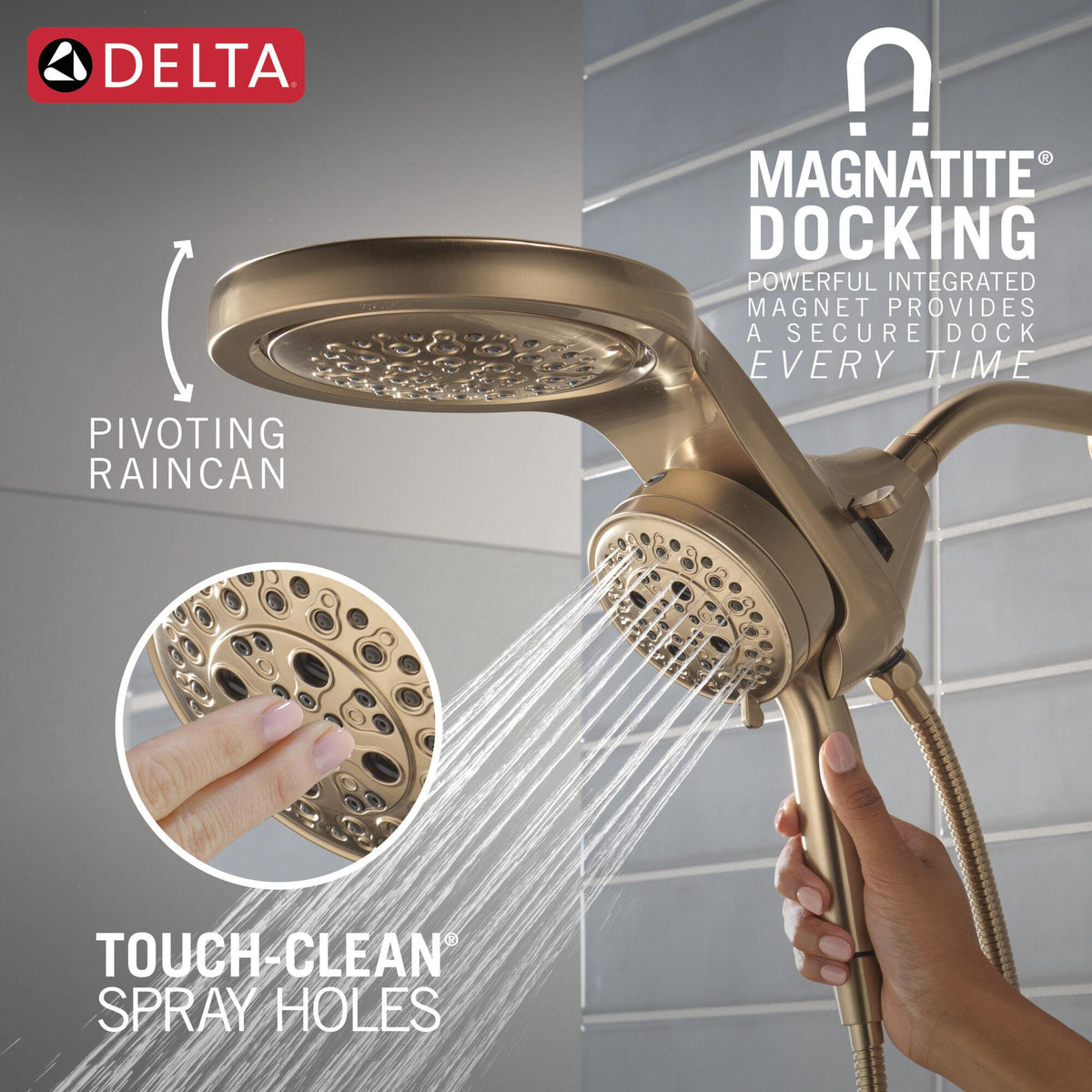 Shower Head - 1.75 GPM - Lumicoat Champagne Bronze