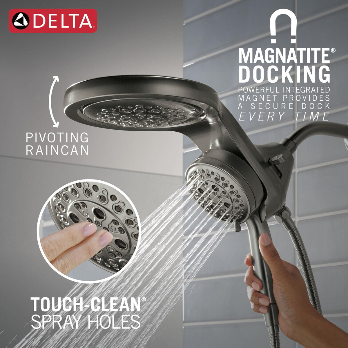 Shower Head - 2.5 GPM - Lumicoat Black Stainless