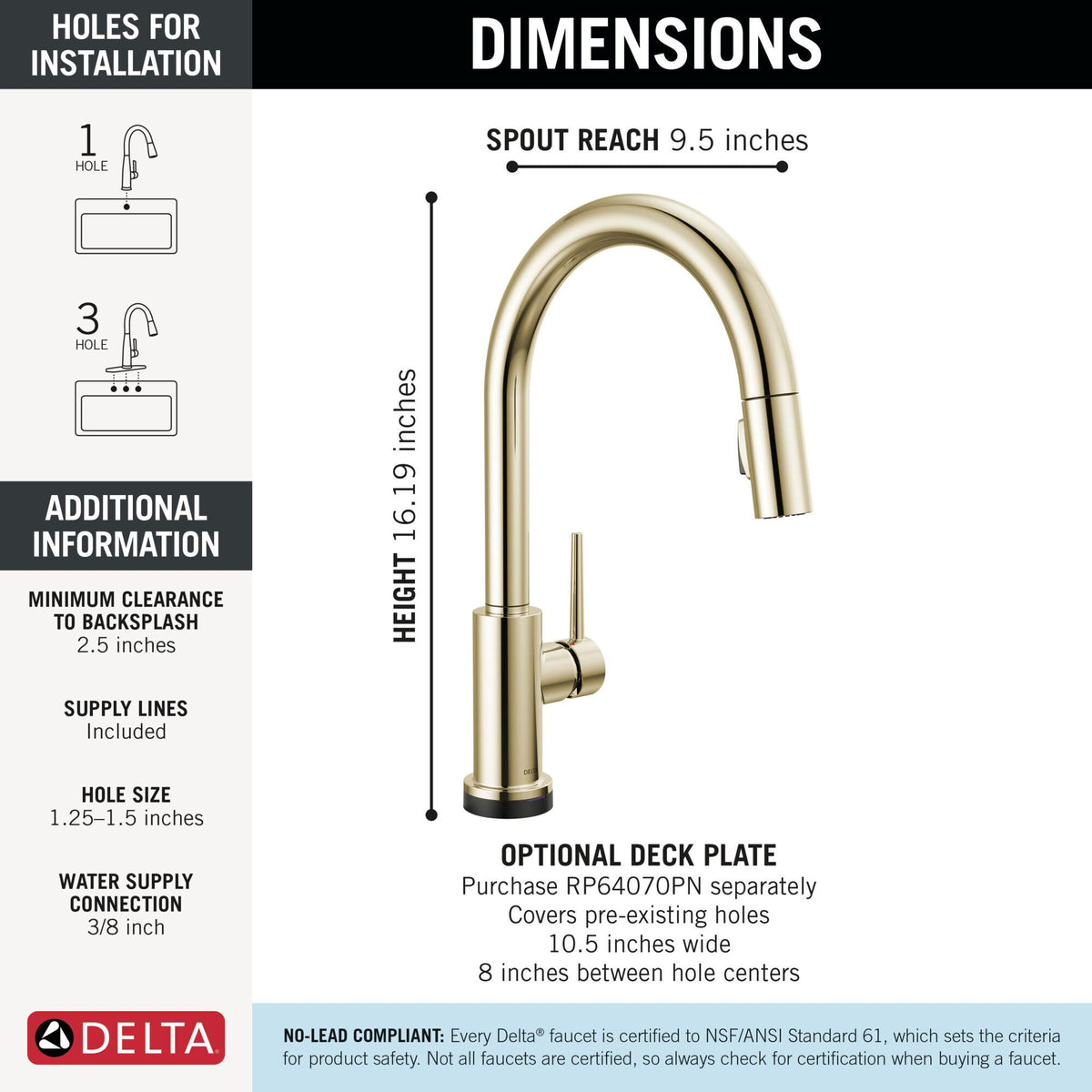 Trinsic - Pull-Down Kitchen Faucet - 8-7/8" - 1 Handle