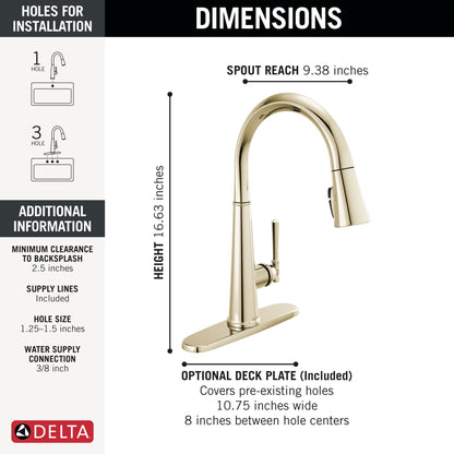 Emmeline - Pull-Down Kitchen Faucet - 9" - Touchless