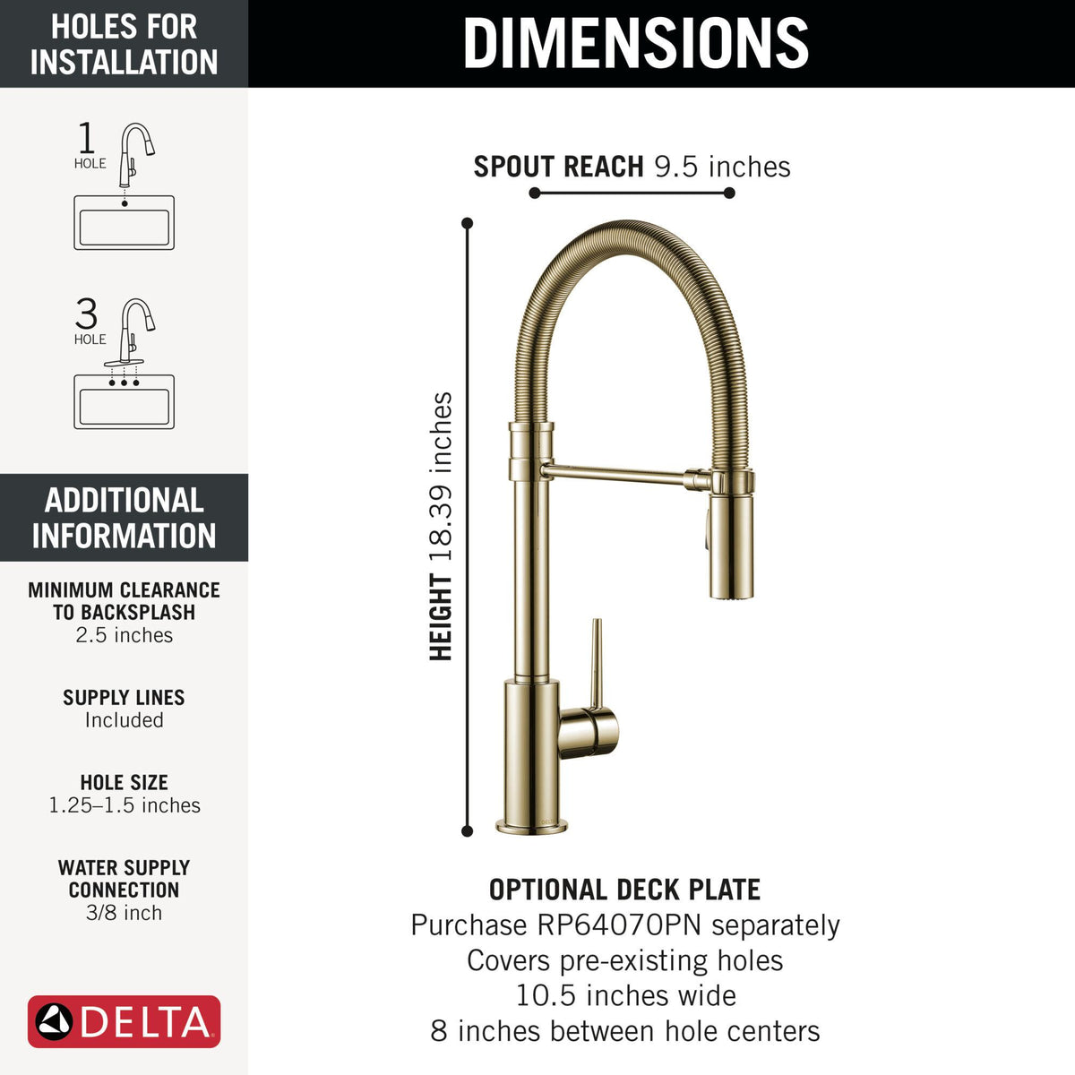 Trinsic - Pull-Down Kitchen Faucet - 8-1/8" - 1 Handle