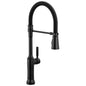 DELTA® 9684TL-BL-DST Renaldi Spring Faucet, 1.8 gpm Flow Rate, Matte Black, 1 Handles, 1, 3 Faucet Holes