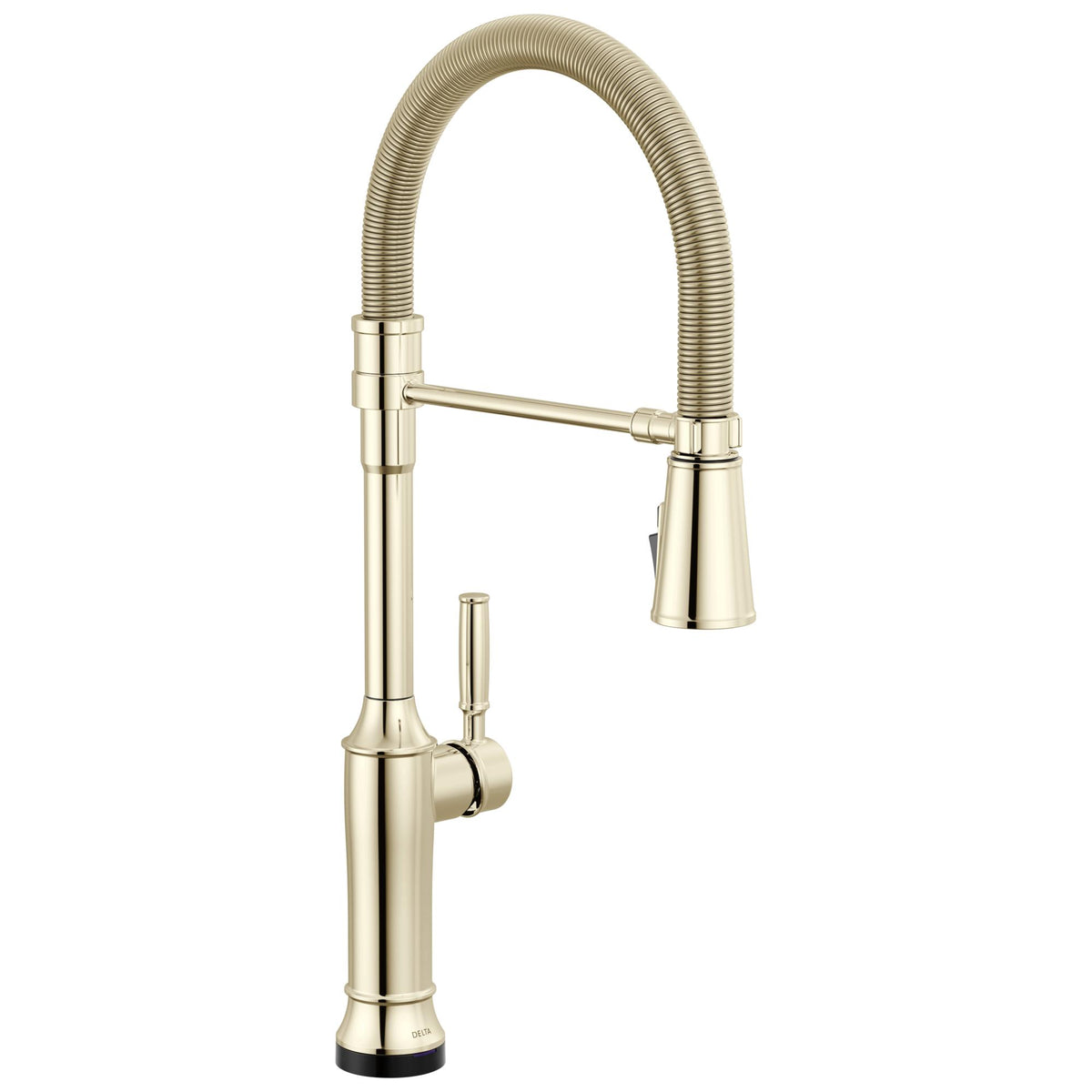 DELTA® 9684TL-PN-PR-DST Renaldi Spring Faucet, 1.8 gpm Flow Rate, Lumicoat Polished Nickel, 1 Handles, 1, 3 Faucet Holes