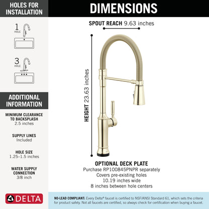 Renaldi - Spring Faucet - 1.8 GPM - 9-5/8"