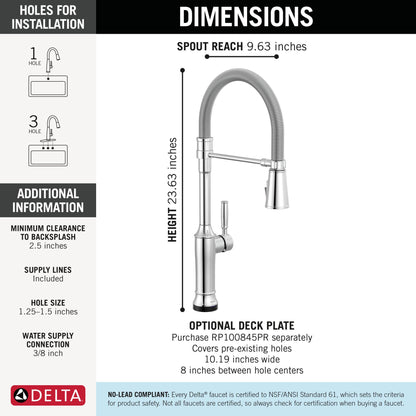 Renaldi - Spring Faucet - 1.8 GPM - Deck Mount