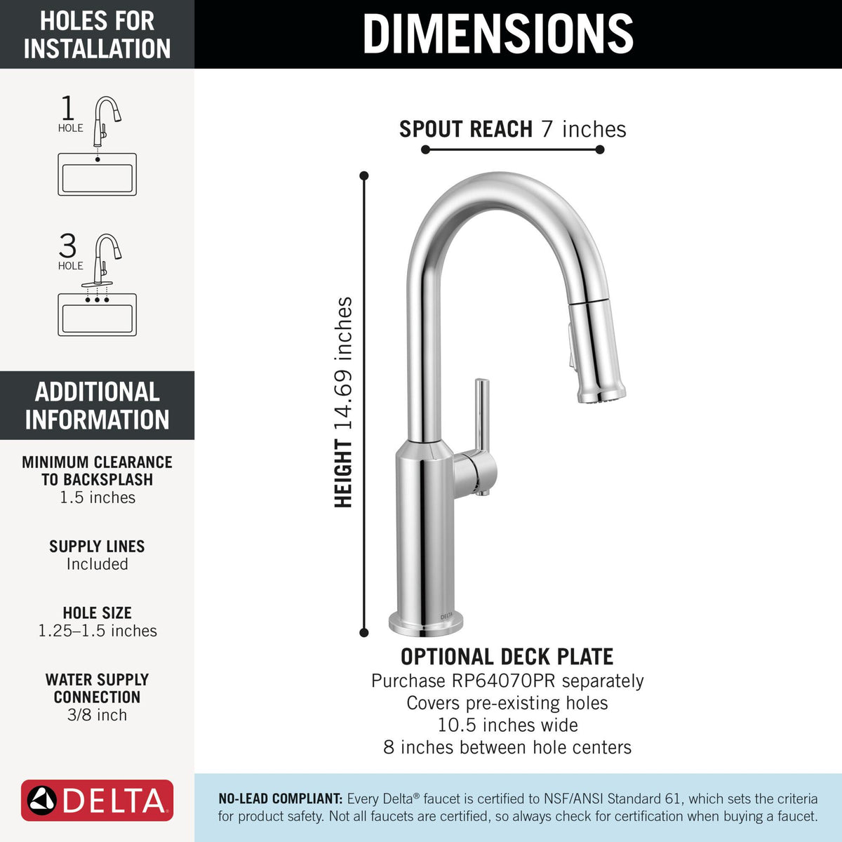 Cordova - Bar and Prep Faucet - 1.8 GPM - Deck Mount