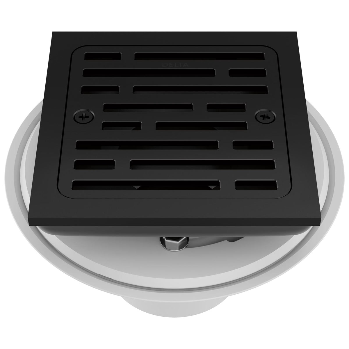 DELTA® DT062412-BL Square Shower Drain, 4 in Nominal, Import