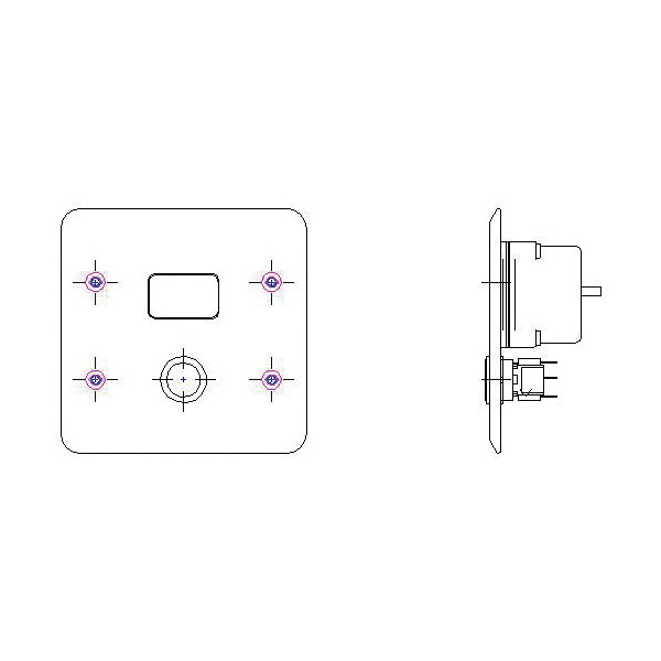 Commercial Teck® 1600T6104ATR Trim Only, For Use With 1600T Series Hardwire Operated Electronic Concealed Flush Valve, Stainless Steel, Polished Chrome, Import