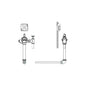 Commercial Teck® 1600T6404ARI-19 Concealed Electronic Flush Valve, 8 gpm, 3/4 in Spud, 25 psi, Polished Chrome, Import