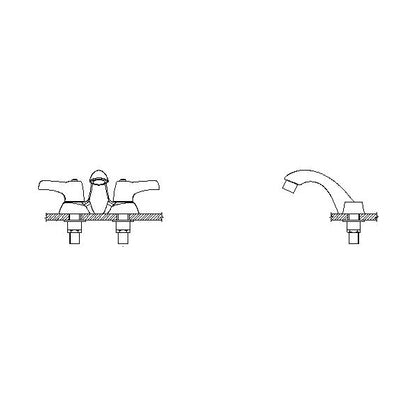 Teck - Heavy Duty Centerset Sink Faucet - 21C198