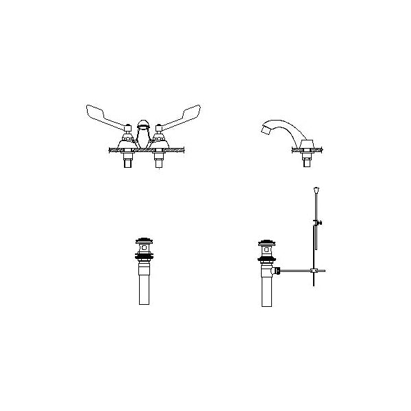 Teck - Heavy Duty Centerset Sink Faucet - 21C245