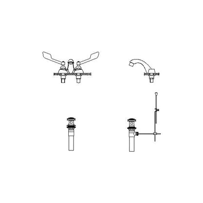 Teck - Heavy Duty Centerset Sink Faucet - 21C245