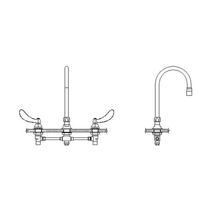 Teck - Widespread Bathroom Faucet - GPM