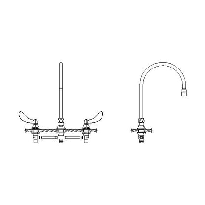 Teck - Widespread Bathroom Faucet - GPM
