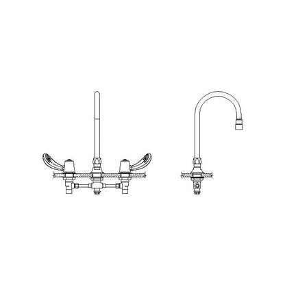 27T - Widespread Sink Faucet - Deck Mount - 1.5 GPM