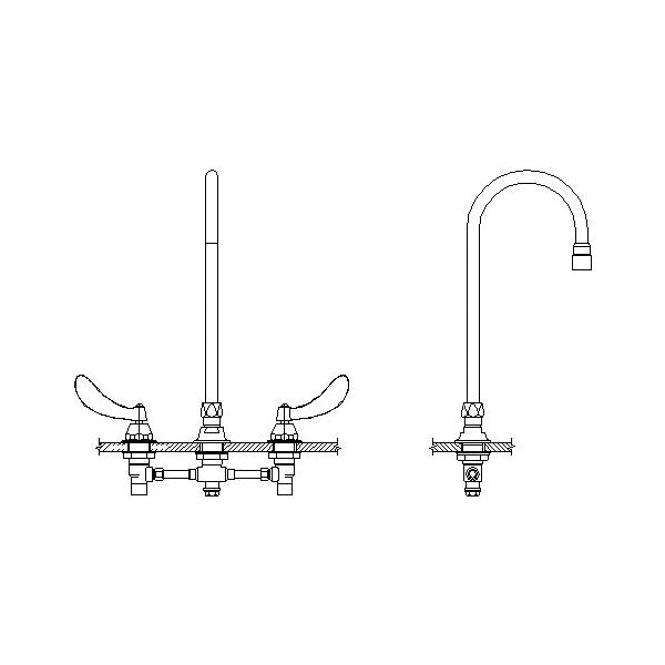 27C - Sink Faucet - 8" Center - Deck Mount