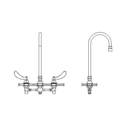 27C - Sink Faucet - 8" Center - Deck Mount