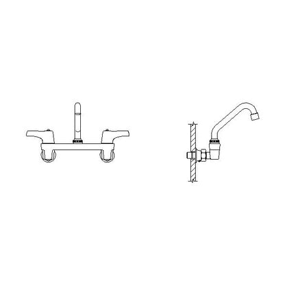 28C - Sink Faucet - 7.22" - Wall Mount
