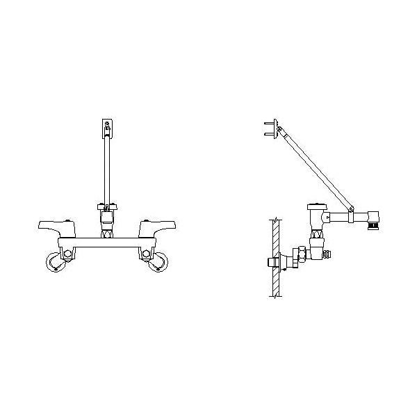 Service Sink Faucet - 8" - Wall Mount